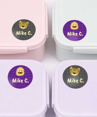 Round Name Label Stickers