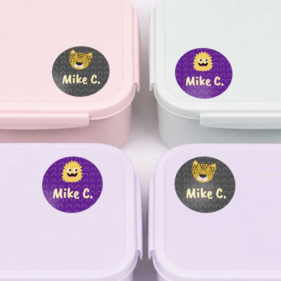 Round Name Label Stickers